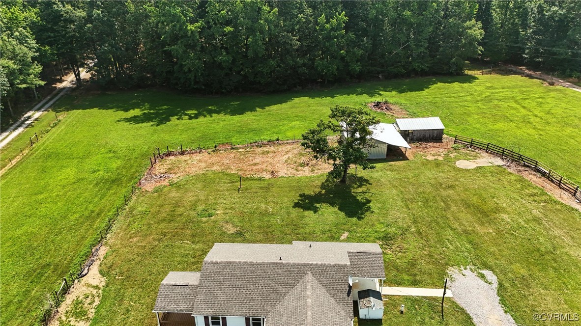 1822 Baughan Road Meherrin, VA 23954 - Photo 29 of 50 an aerial view of a house with a yard