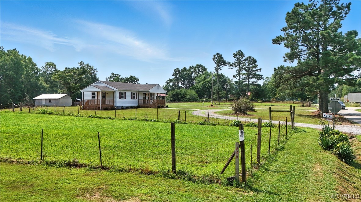 1822 Baughan Road Meherrin, VA 23954 - Photo 32 of 50 a view of a house with a big yard