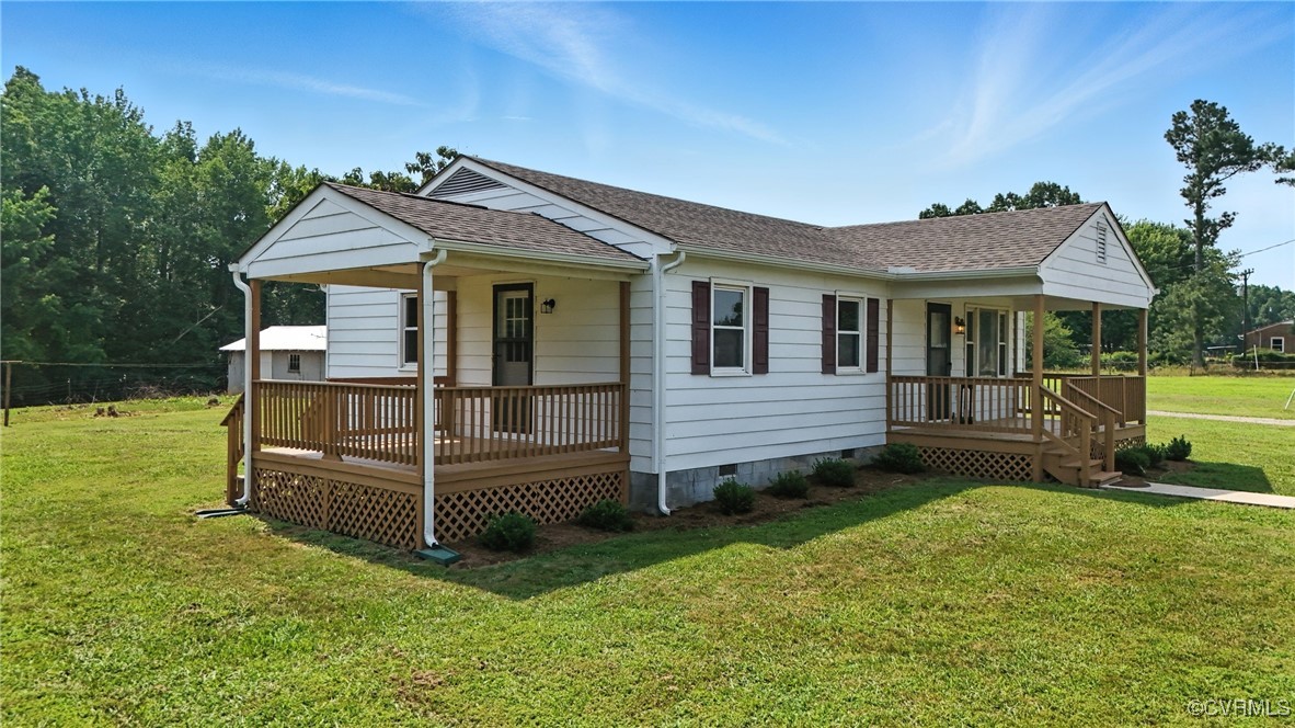 1822 Baughan Road Meherrin, VA 23954 - Photo 34 of 50 a view of a house with a yard