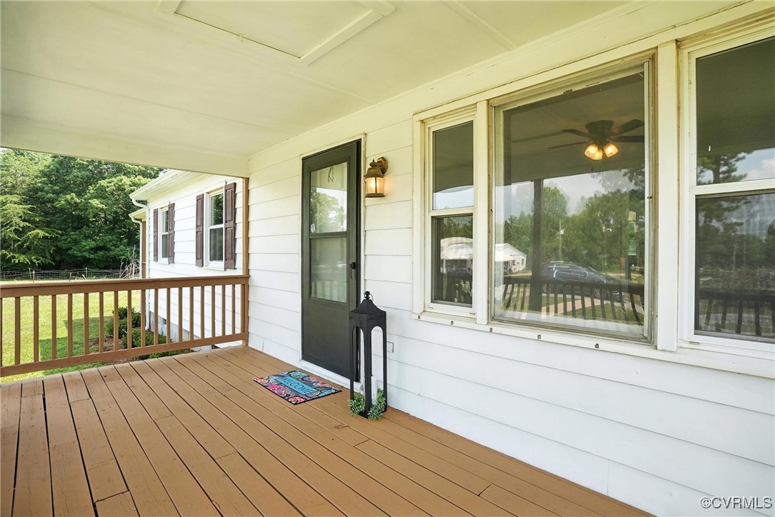 1822 Baughan Road Meherrin, VA 23954 - Photo 4 of 50 a view of a balcony with wooden floor