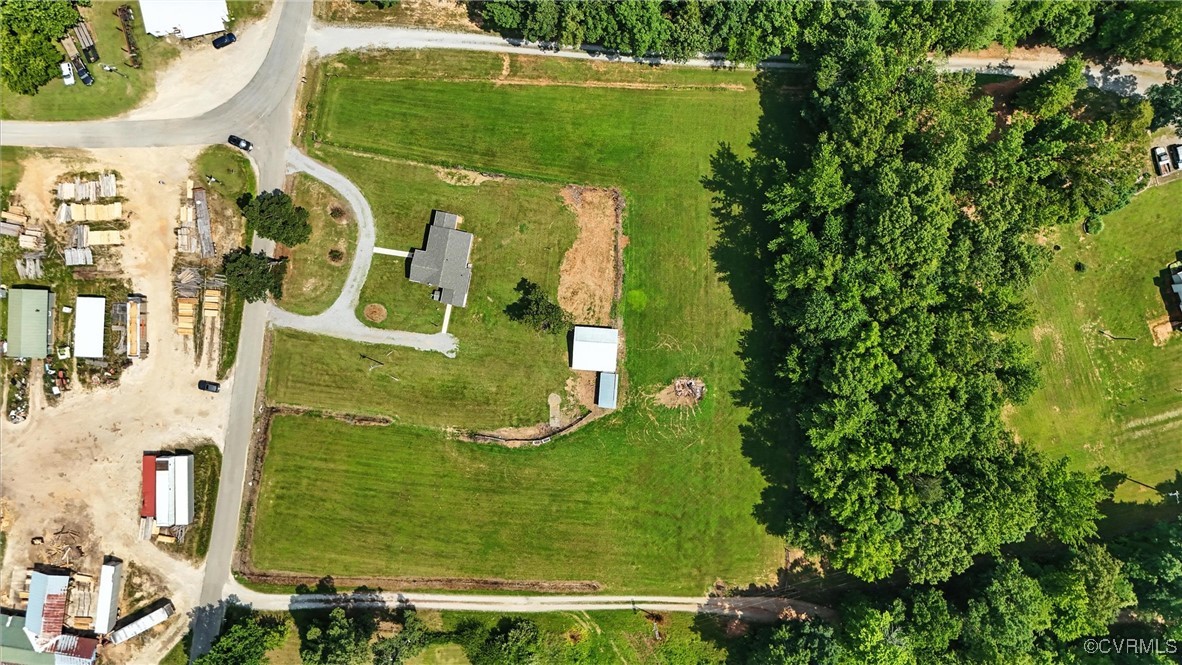 1822 Baughan Road Meherrin, VA 23954 - Photo 48 of 50 an aerial view of a residential houses with outdoor space and trees all around