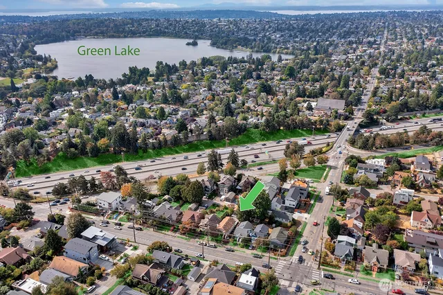 an aerial view of a city