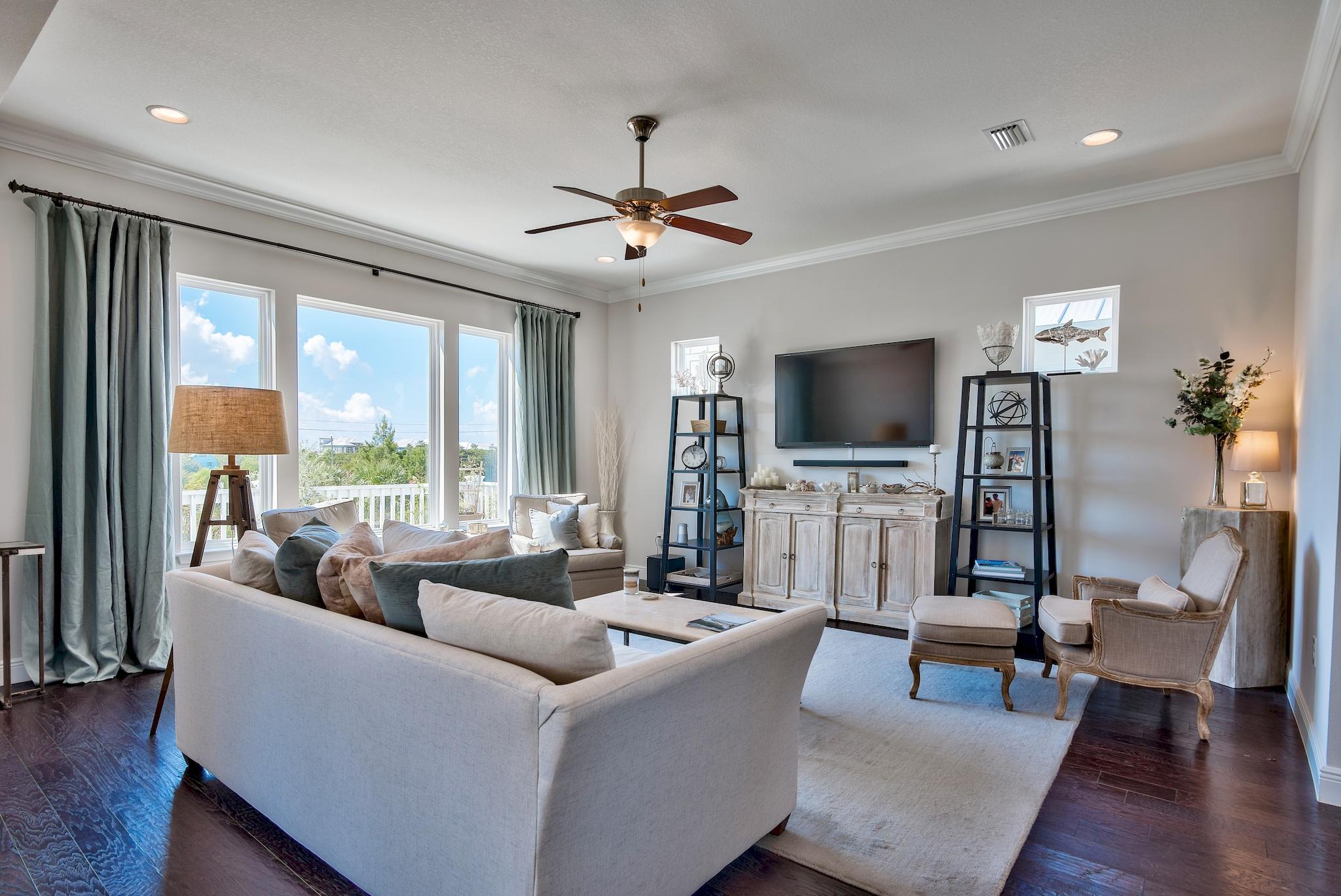 20 Inlet Cove Inlet Beach, FL 32461 - Photo 4 of 50 a living room with furniture and a flat screen tv