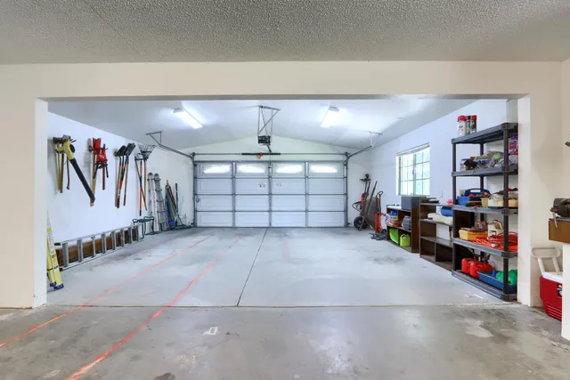 a view of backyard with green space