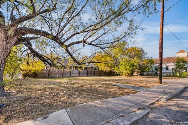 a view of a yard in front of a house