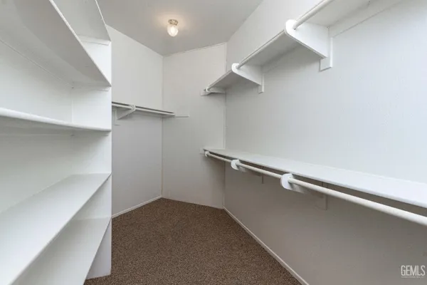 a view of a room with shelves