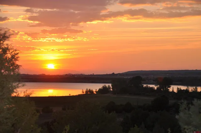 a view of a lake with a mountain