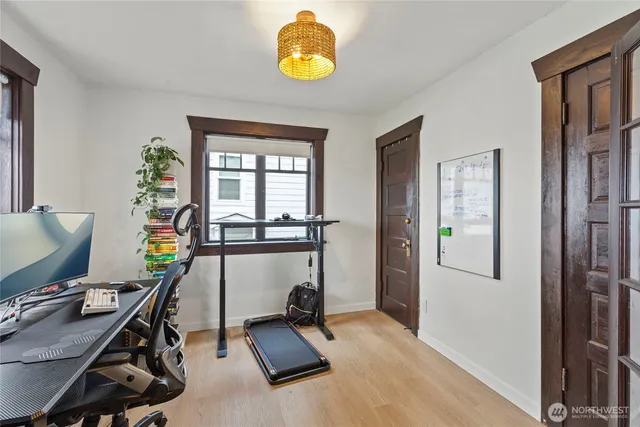 a view of a backyard with pathway