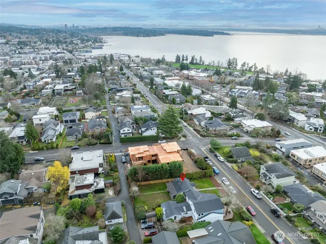 an aerial view of a city with lots of residential buildings