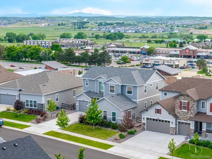 an aerial view of multiple house