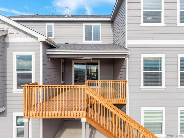 a view of a house with a deck