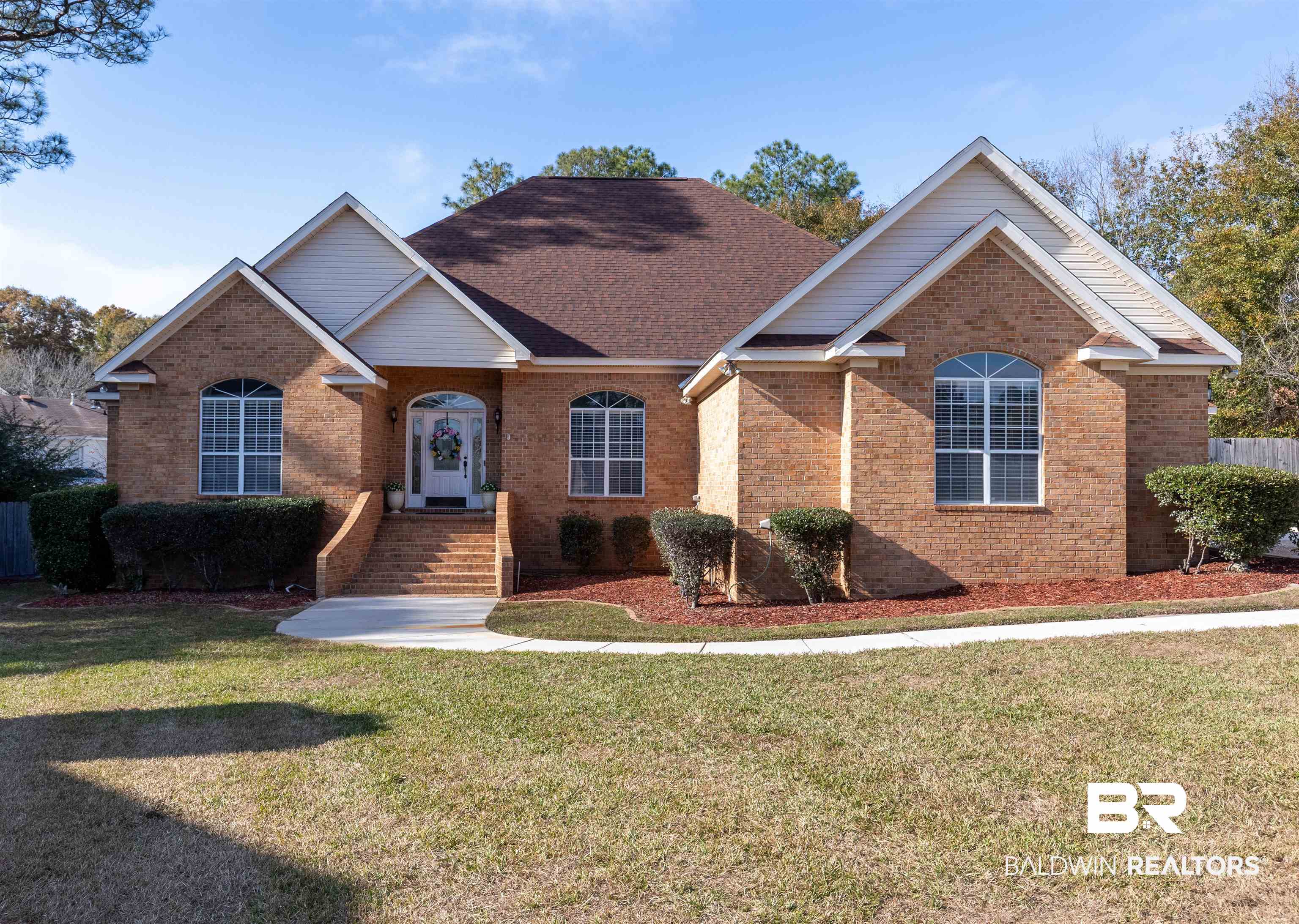 6436 Cherry Ridge Court West Mobile, AL 36695 - Photo 2 of 26 Single story home with brick siding and a front yard