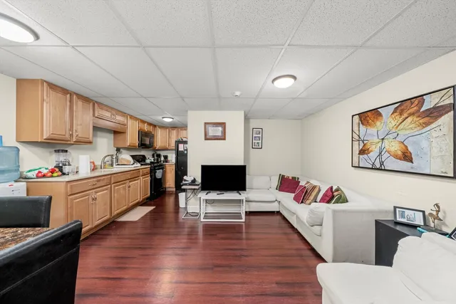 a very nice looking room with a dining table