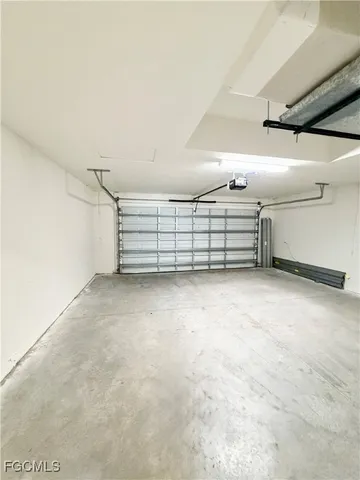a view of a garage