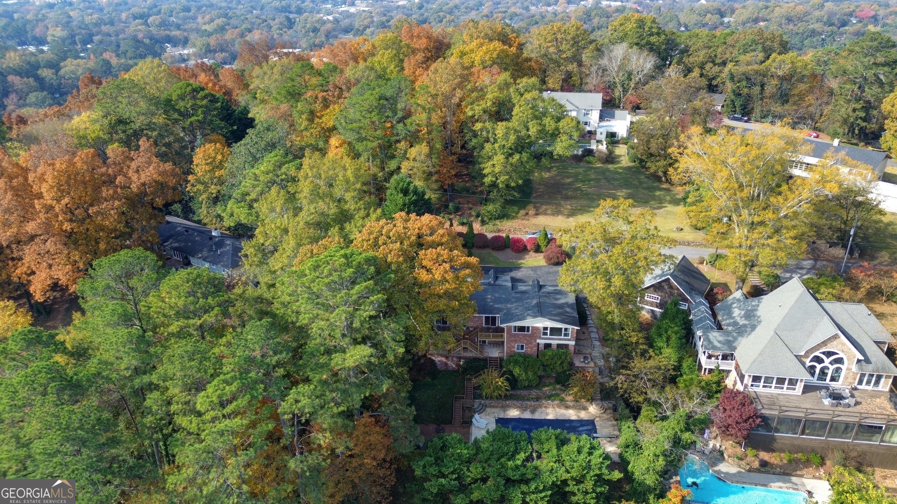 46 Turnbull Drive Rome, GA 30161 - Photo 42 of 47 an aerial view of multiple houses with yard