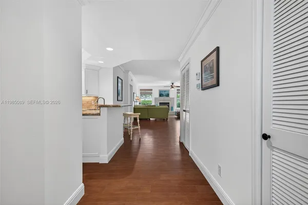 a view of a living room with furniture