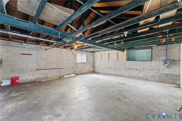 a view of storage and utility room