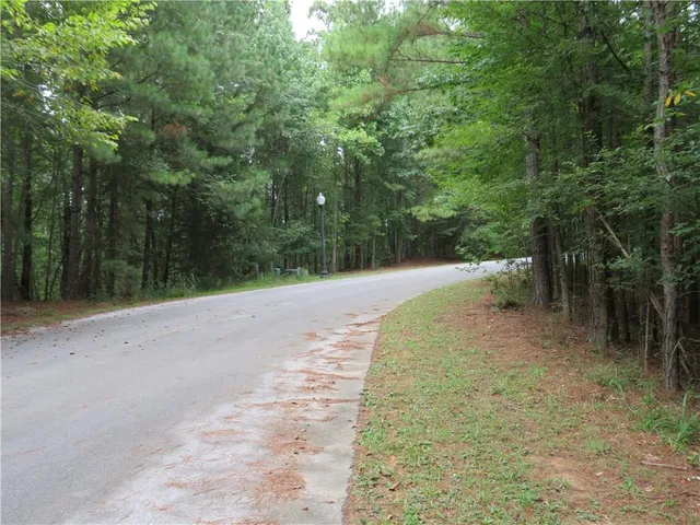 a view of a pathway with a yard