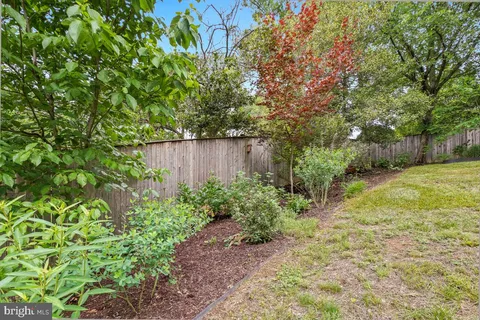 a view of backyard with green space