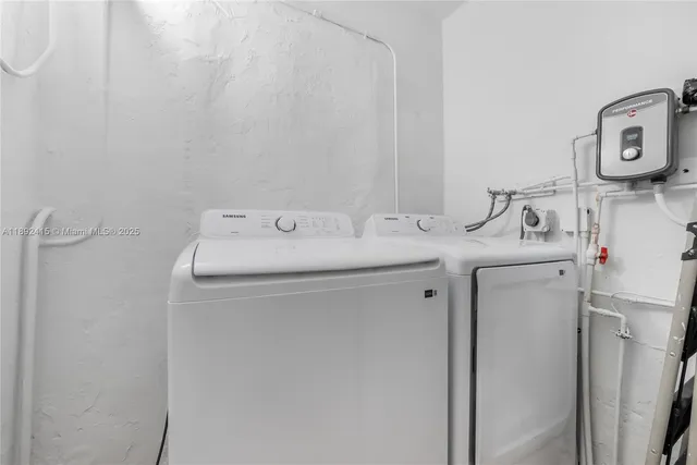 a view of backyard with green space