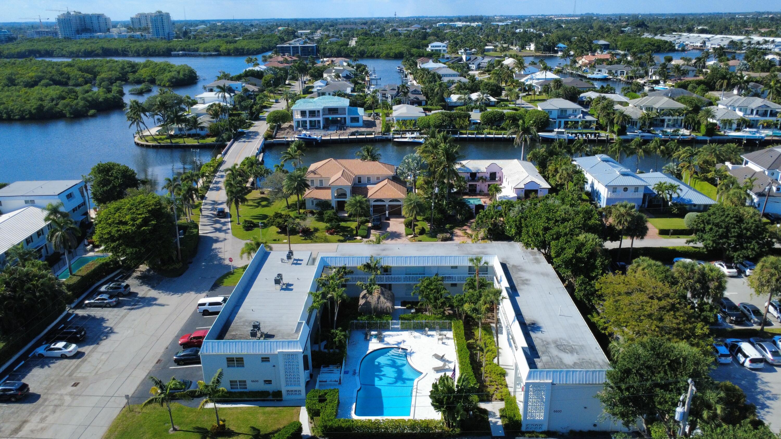 6600 North Ocean Boulevard, Unit 16 Ocean Ridge, FL 33435 - Photo 16 of 21 an aerial view of residential houses with outdoor space and lake view