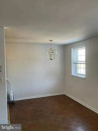 an empty room with a workbench