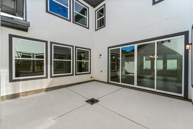 a view of a golf course with a lake view