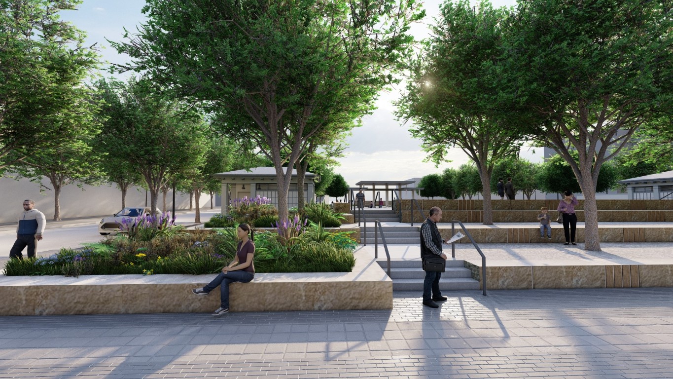 905 Pullman Street Leander, TX 78641 - Photo 31 of 31 a view of a patio with couches and a potted plant on a table and chairs