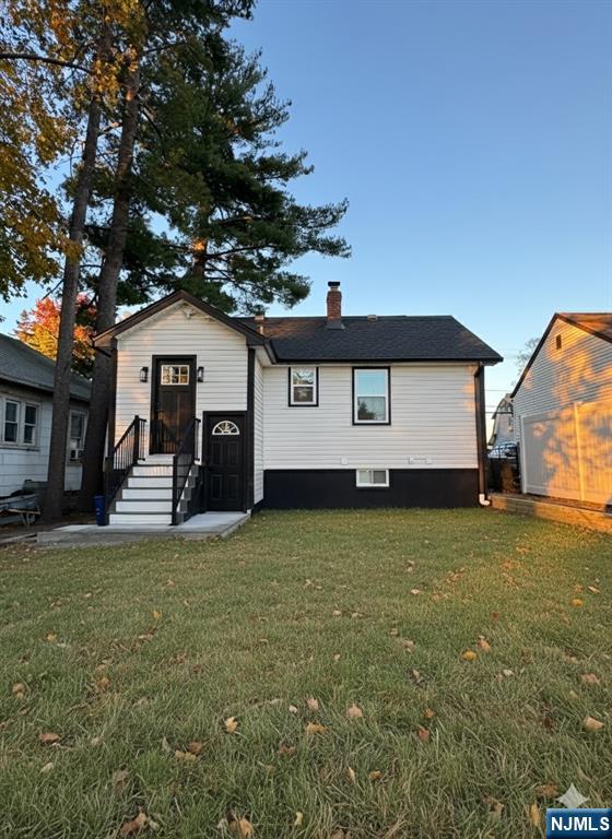 a house view with a garden space