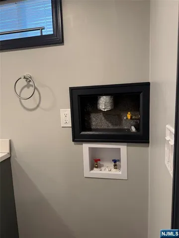 a close view of a washer and dryer