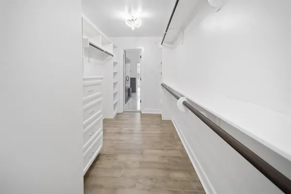 a hallway with stairs