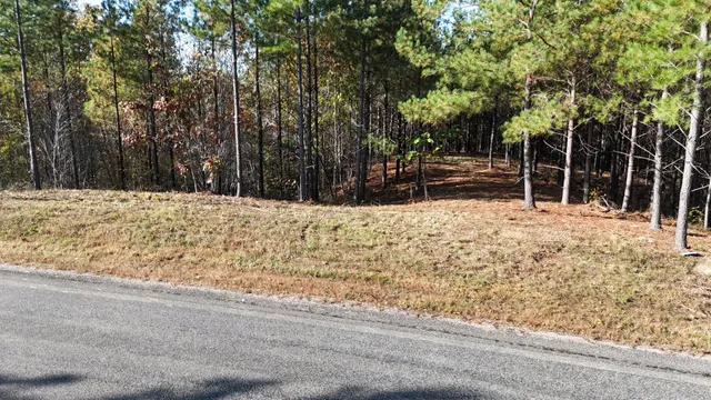 a view of yard covered with snow in front of house