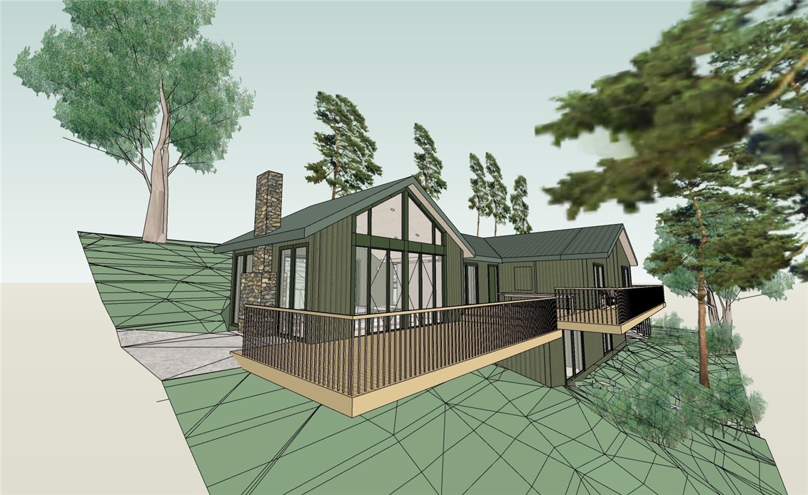 465 Blue Jay Canyon Road Blue Jay, CA 92317 - Photo 21 of 26 a view of a house with a small yard and large trees