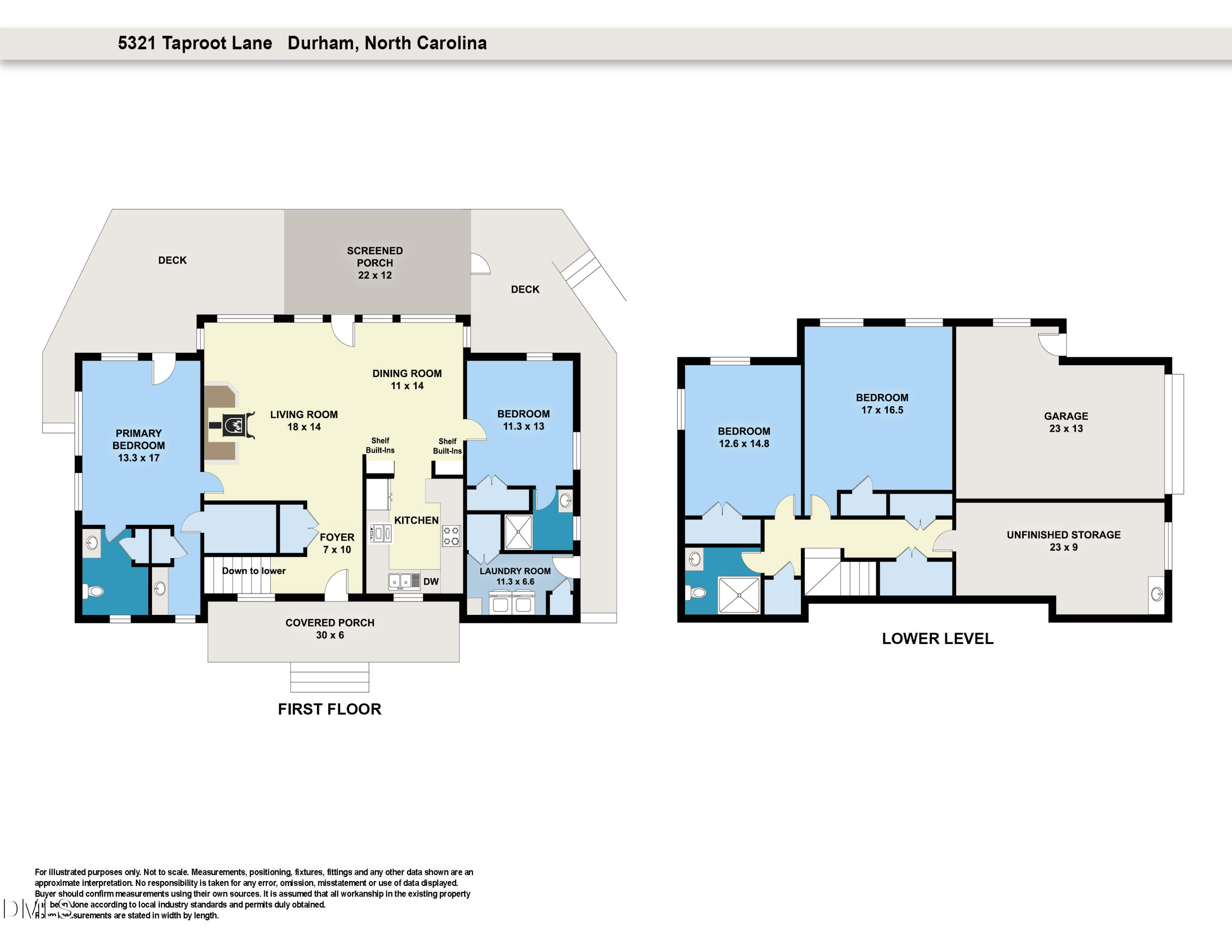 5321 Taproot Lane Durham, NC 27705 - Photo 27 of 27 a picture of a floor plan