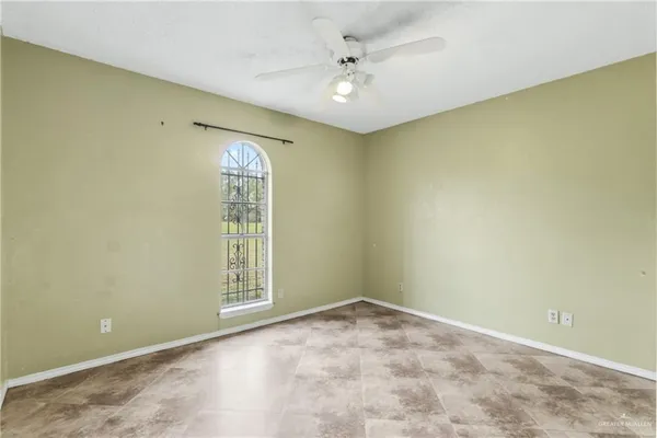 an empty room with a window