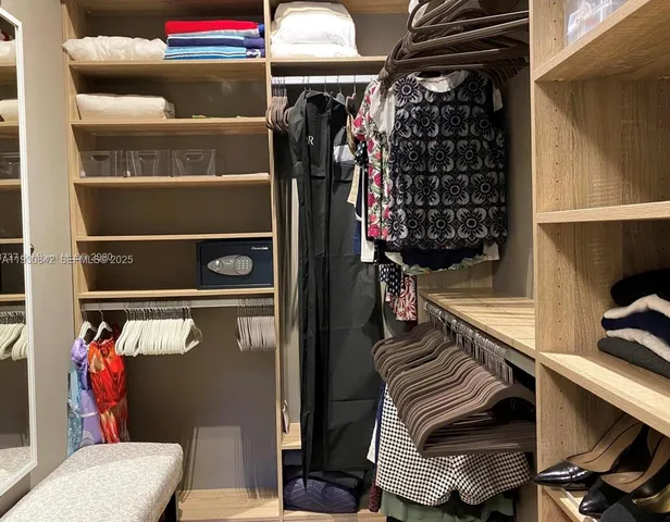 a view of walk in closet