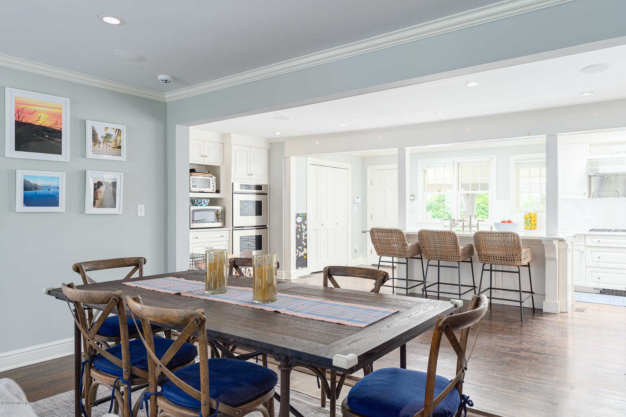 20 Meadow Road Riverside, CT 06878 - Photo 7 of 23 a view of a dining room with furniture and wooden floor