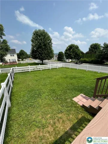 a view of a garden and lake view