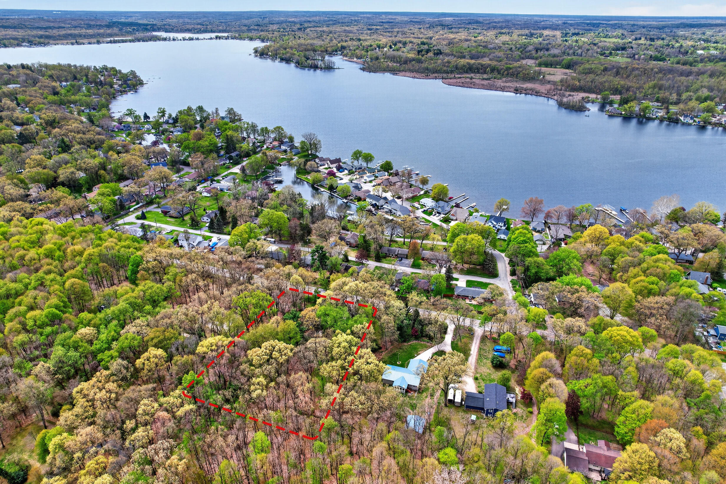 Portage Lake to the West