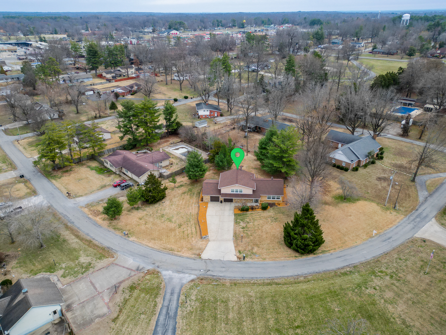 212 Kane Drive Herrin, IL 62948 - Photo 44 of 44 an aerial view of a house with outdoor space