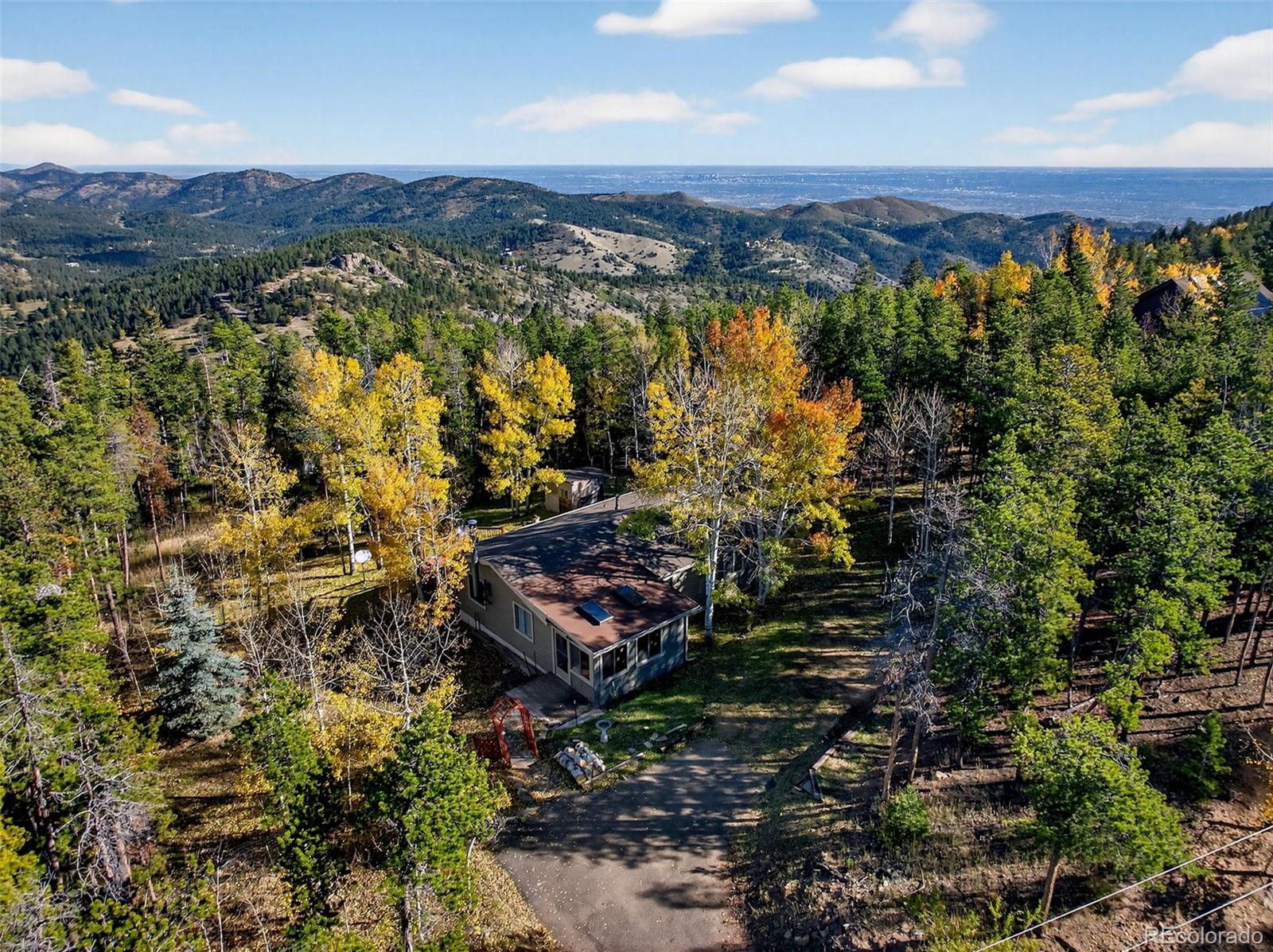 20341 Maxwell Drive Morrison, CO 80465 - Photo 42 of 47 a view of a city with mountains in the background