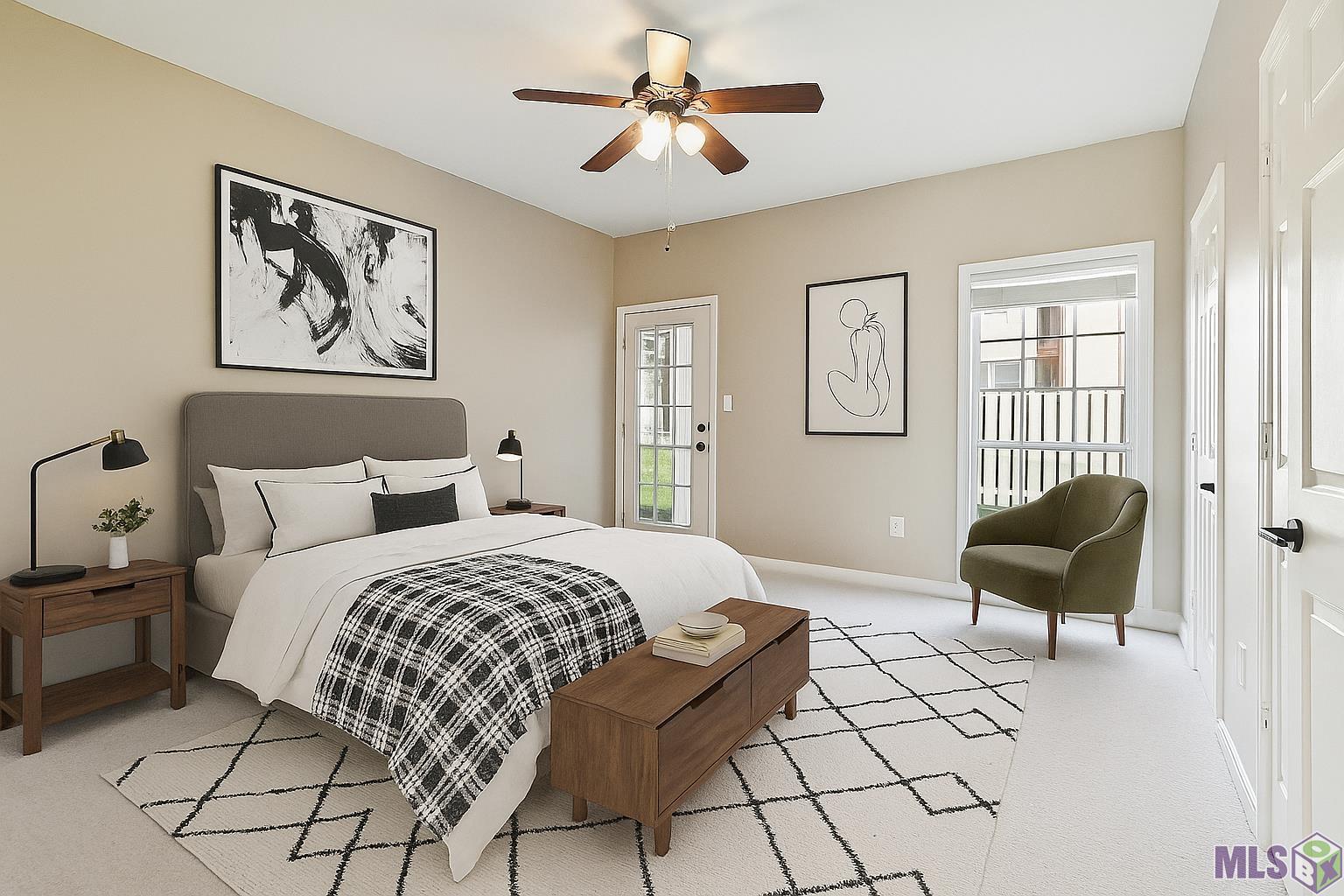 7312 North Jefferson Pl Circle, Unit A Baton Rouge, LA 70809 - Photo 7 of 17 Virtually staged bedroom