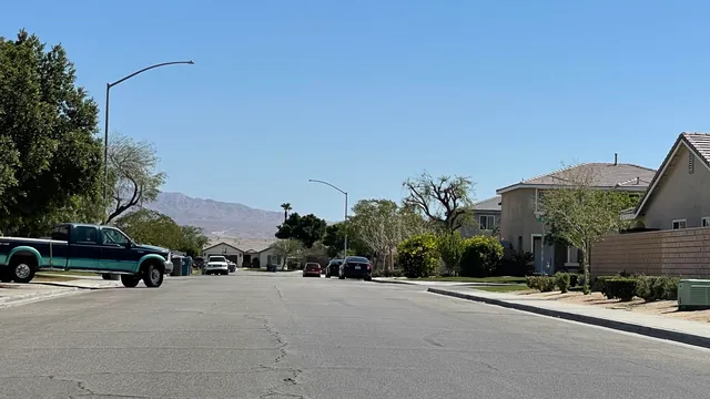 a car parked on the side of a street