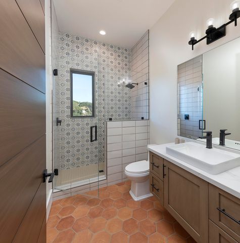 a room with cabinets and window