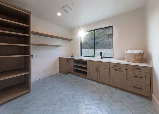 a view of lake and mountain