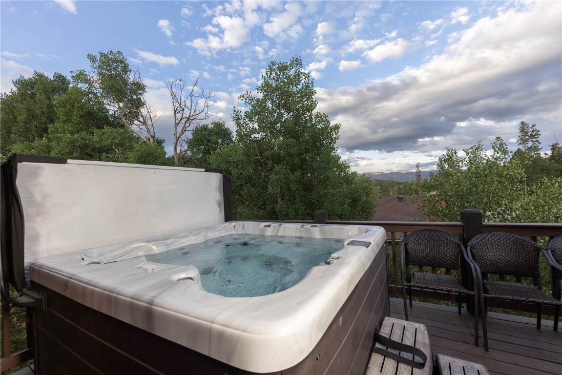 511 Ryan Gulch Road Wildernest, CO 80498 - Photo 31 of 37 Wooden deck featuring a hot tub