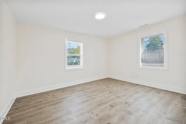 an empty room with a window