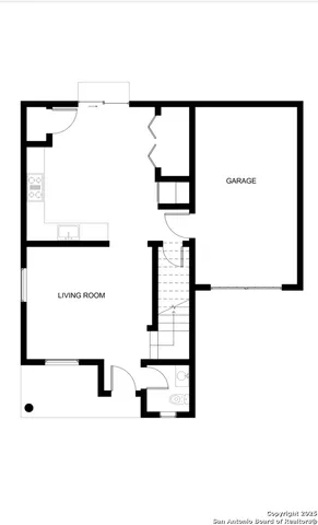 a picture of a bench in front of a door