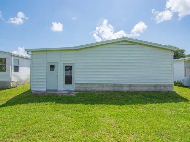 a backyard of a house