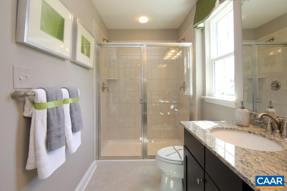 2555 Avemore Pond Road Charlottesville, VA 22911 - Photo 6 of 14 a bathroom with a granite countertop sink a toilet and shower